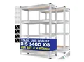 Produktbild: MASKO® 2er-Set Lagerregal Schwerlastregal, Kellerregal, verstellbare Ablagen, MDF-Platten Regal aus Metall, Steckregal, Werkstattregal, Keller, Garage