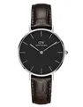 Produktbild: Daniel Wellington Petite York Uhr Damen, 32mm Leder Silber Damen Uhr