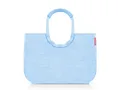 Produktbild: reisenthel loopshopper L frame twist powder blue – Stabile Tasche mit praktischen Fächern aus recycelten PET-Flaschen – Charmantes und wasserabweisendes Design