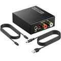 Produktbild: Dac Wandler Konverter Digital Zu Analog Audio Usb Converter Hifi Zen Toslink Zu Analog Stereo Mit Optischem Kabel Pcm/lpcm R/L 3.5mm Jack Für Rme Adi Mqa Smsl Amp Ps3 Ps4 Xbox HDTV Apple Tv