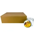 Produktbild: BIENEN SCHMIDT 60x Twist Off Honigglas Schraubglas 250g Imkerhonig Rundglas Gläser für Honig Sturzglas Einmachglas Einweckglas Marmeladenglas Deckel Biene-gelb