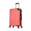 Produktbild: Flexot® Flex-2045 Koffer (16 Farben zur Auswahl) Zwillingsrollen Reisekoffer Trolley Hartschale (L, Neon-Orange)