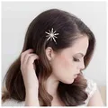 Produktbild: Yheakne Boho Kristall Stern Haarspange Pin Strass Perle Haarspange Barrette Vintage Haarspange Pins Gold Strass Haarspangen Dekorative Bobby Pin Glanz Hochzeit Haarschmuck Für Frauen Und Mädchen(Gold)