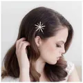 Produktbild: Boho Stern Haarspange Pin Strass Perle Haarspange Barrette Vintage Haarspange...