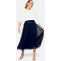 Produktbild: Zero Midirock Damen mit elastischem Bund Material. blau 40