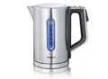 Produktbild: SEVERIN Digitaler Wasserkocher WK 3418, 1,7 l, 3.000 W, einstellbare Temperatur 40–100 °C, Warmhalten, 360° Central Cordless, BPA‑frei, Edelstahl gebürstet/Schwarz