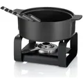 Produktbild: Käsefondue-Set Roman Keramik schwarz 9tlg 29,0x22,5x19,0cm 22,5cmØ 1,75l