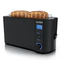 Produktbild: Arendo MANHA 4 Scheiben Edelstahl Langschlitz Toaster 1500W LCD Display