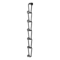 Produktbild: YAMAZAKI CHAIN Taschengarderobe S aus Stahl - Taschenorganizer, mit Türhaken/Aufhängehaken/Schraube - 7,5 x 8 x 77 cm japanisches Design, schwarz