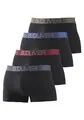 Produktbild: s.Oliver Herren Boxershorts im 4er Pack, Shorts, schwarz mit farbigem Bund