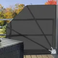 Produktbild: NEU Balkonfächer 140x140cm anthrazit Wandhalterung Trennwand für UV Sichtschutz