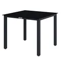 Produktbild: Casaria® Aluminium Gartentisch 4 Personen 87x87x73cm Höhenverstellbar 5 mm Sicherheitsglas Wetterfest Garten Terrasse Balkon Esstisch Grau Schwarz