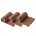 Produktbild: wometo 3er Set Wave Fleecedecke 120x160 Oeko-TEX ca. 300g braun