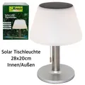 Produktbild: LED Solar Tischlampe 28x20cm Innen / Außen Garten Terrasse Balkon Tischleuchte