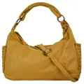 Produktbild: Henkeltasche SAMANTHA LOOK, Damen, Gr. B/H/T: 35cm x 30cm x 12cm onesize, gelb, Leder, vintage, Taschen, echt Leder, Made in Italy