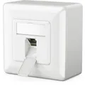 Produktbild: deleyCON 1x CAT6a Universal Netzwerkdose - 1x RJ45 Port - Geschirmt - Aufputz oder Unterputz - 10 Gigabit Ethernet Netzwerk - EIA/TIA 568A&B - Weiß