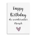 Produktbild: Nastami Geburtstagskarte lustige Karte Geburtstag (HAPPY BIRTHDAY wundervoller Mensc)
