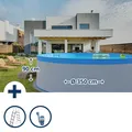 Produktbild: Stahlwandpool Set rund Arizona 350x90cm, Stahl 0,3mm weiß, Folie 0,2mm blau