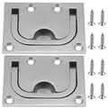 Produktbild: 2 Stück Einlassgriff Bodenheber Edelstahl Flush Hatch Locker Versteckter Grif...