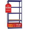 Produktbild: Stagecaptain Heavyrack Lagerregal Holzböden Blau, max. 875 kg