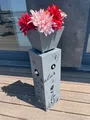 Produktbild: Harms Import Dekosäule Pflanzsäule mit Blumenmuster 82 cm
