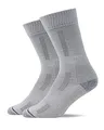 Produktbild: Snocks Wandersocken für Damen und Herren- Atmungsaktive und geruchsfreie Outdoor Trekkingsocken - Anti-Blasen Allrounder - Perfekte Passform - Hellgrau - 35-38