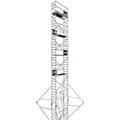 Produktbild: ALTEC Aluminium Klappgerüst AluKlik, 70cm breit mit Ø150mm Rollen, höhenverstellbar, maximale Arbeitshöhe 14 Meter 1100 cm