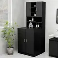 Produktbild: vidaXL Waschmaschinenschrank Schwarz 70,5x25,5x90 cm
