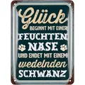 Produktbild: LANOLU Retro Blechschild Hunderegeln, Hundeschilder, Blechschild Hund, Deko Garten Hund, Geschenke für Frauen Hundeliebhaber, Hunde Geschenke für Besitzer, 15x20cm