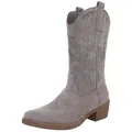 Produktbild: Ital-Design Moderner Western-Stiefel mit Stickerei für Damen Westernstiefel (89938036) Blockabsatz Stiefel in Grau grau 36 EU