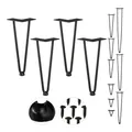 Produktbild: Hairpin legs Haarnadelbeine Metall Tischfüße DIY Möbelbeine 150 kg 4 Stück