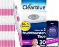 Produktbild: Clearblue Kinderwunsch Ovulationstest Kit Digital, 30 Tests + 1 digitale Testhalterung, Fruchtbarkeitstest für Frauen / Eisprung, nachweislich schneller schwanger werden