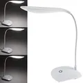 Produktbild: ChiliTec LED Schreib-Tischlampe mit 3 Helligkeitsstufen 100 Lumen Hohe Lichtausbeute Betrieb an 5V USB oder Batterie 3x AA Weiß