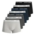 Produktbild: Jack & Jones Herren Unterhosen Shorts Boxershorts Trunks 7er Pack, Farbe:Mehrfarbig, Wäschegröße:M, Artikel:-Light Grey Melange/DGM/DGM