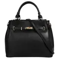 Produktbild: Henkeltasche SAMANTHA LOOK, Damen, Gr. B/H/T: 34cm x 27cm x 17cm onesize, schwarz, Leder, leicht glänzend, unifarben, Taschen, echt Leder, Made in Italy, geräumige Henkeltasche mit Smartphonefach