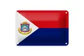 Produktbild: Femer GmbH Metallschild Flagge Sint Maartens 18x12cm Flag Sint Maarten, (1 St), gewölbte Oberfläche, abgerundete Ecken, umgeschlagene Kanten