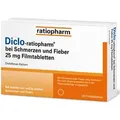 Produktbild: DICLO-RATIOPHARM bei Schmerzen u.Fieber 25 mg FTA 20 St