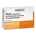 Produktbild: Diclo-ratiopharm bei Schmerzen und Fieber 25 mg 20 St PZN 14170042
