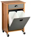 Produktbild: KESPER® Küchenwagen Rollwagen inkl. Abfalleimer, oak, FSC