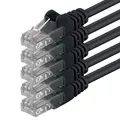 Produktbild: 1aTTack.de 5m - schwarz - 5 Stück - (PACK) - CAT.6 CAT6 Ethernet-Lan-Netzwerk-Kabel 1000 Mbit/s Patchkabel