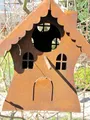 Produktbild: Edelrost Vogelhaus zum Hängen Vogelhäuschen Futterhaus Vogelfutterhaus Metall