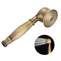 Produktbild: DRELD Retro Duschkopf Messing Antik Brausekopf, Nostalgie Handbrause mit Telefon-Styl Gold (17cm lang, 5cm Durchmesser)