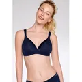 Produktbild: Naturana Bügelloser BH The Wednesday (1-tlg) mit Schale, Glanzband, breite Träger, weich, bequem, ohne Bügel blau 90