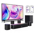 Produktbild: ULTIMEA 7.1ch Soundbar mit Subwoofer für TV, Surround Sound System für Heimkino, App Steuerung, 4 Surround Lautsprechern, verstellbarem EQ, Aura A40 - Schwarz