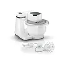 Produktbild: Bosch Küchenmaschine Serie 2 MUMS2AW00, 3,8l Kunststoff-Schüssel, Planetarisches Rührwerk, 4 Stufen, Knethaken/Rührbesen/Schlagbesen, spülm.fest, 700 W, weiß
