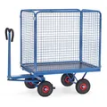 Produktbild: Fetra Handpritschenwagen 100 cm Gitterwände 700 kg LxB 1.200 x 800 mm Luftreifen