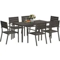 Produktbild: Outsunny Sitzgruppe Stahl HDPE 160L x 80B x 74H cm Braun