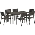 Produktbild: Outsunny Sitzgruppe, Dunkelbraun, Metall, 7-teilig, 6-Sitzer, rechteckig, Gartenmöbel, Gartenmöbel-Sets