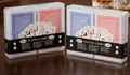 Produktbild: Skat Rommé Pokerkarten Set 4x 56er Blau/Rot in Dose
