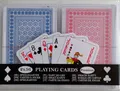 Produktbild: Skat Romme Pokerkarten 2x 56er Spielkarten Blau Rot in Aufbewahrungsdose NEU&OVP
